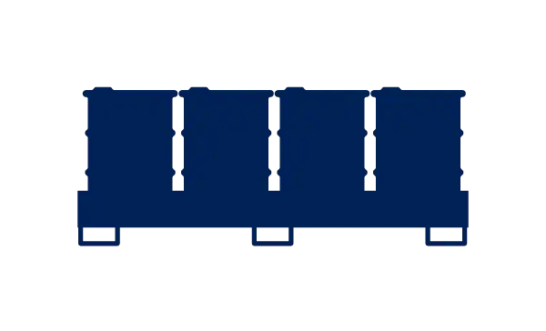 Auffangwannen für 4 Fässer