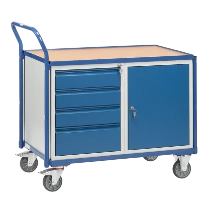 Tischwagen GH1720, Tragfähigkeit 300 kg, Ladefläche 1000 x 600 mm