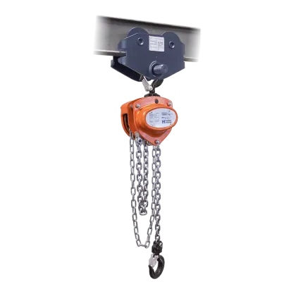 Handkettenzug-Kombi Typ HZE mit Schiebelaufkatze