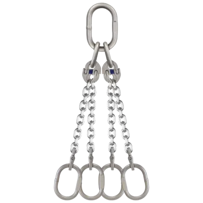 4-Strang Anschlagkette GK6 mit Ovalöse - Edelstahl