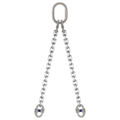 2-Strang Anschlagkette GK6 mit Verbindungsglied - Edelstahl