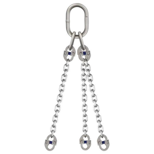 3-Strang Anschlagkette GK6 mit Verbindungsglied - Edelstahl