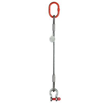 1-Strang Drahtseilgehänge Ovalöse/Schäkel