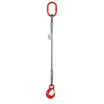 1-Strang Drahtseilgehänge Ovalöse/Lasthaken