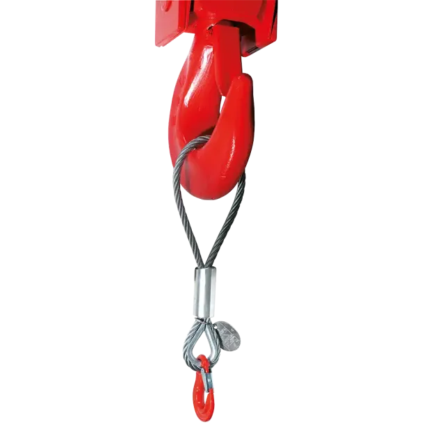 Reduktionsgehänge mit Seil und Haken