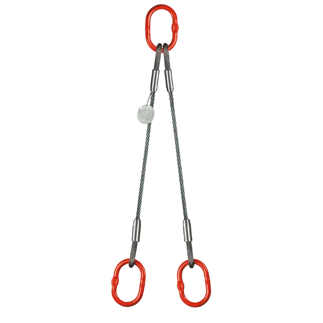 2-Strang Drahtseilgehänge Ovalösen beidseits