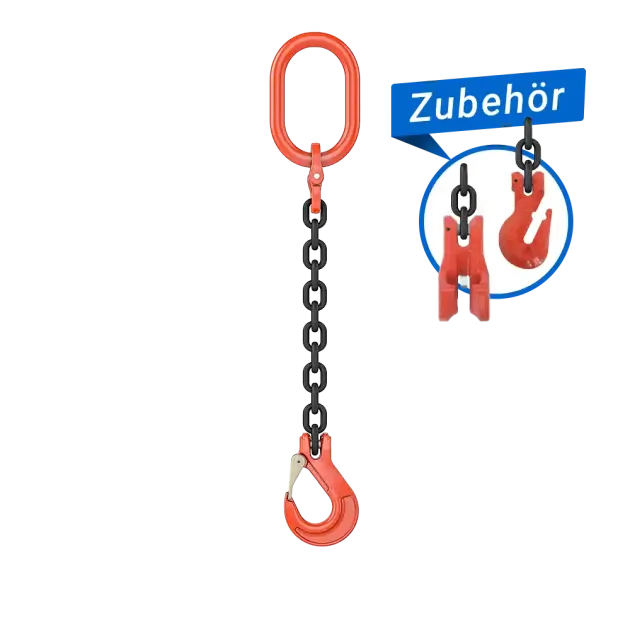 1-Strang Anschlagkette Blackprize GK8 mit Lasthaken