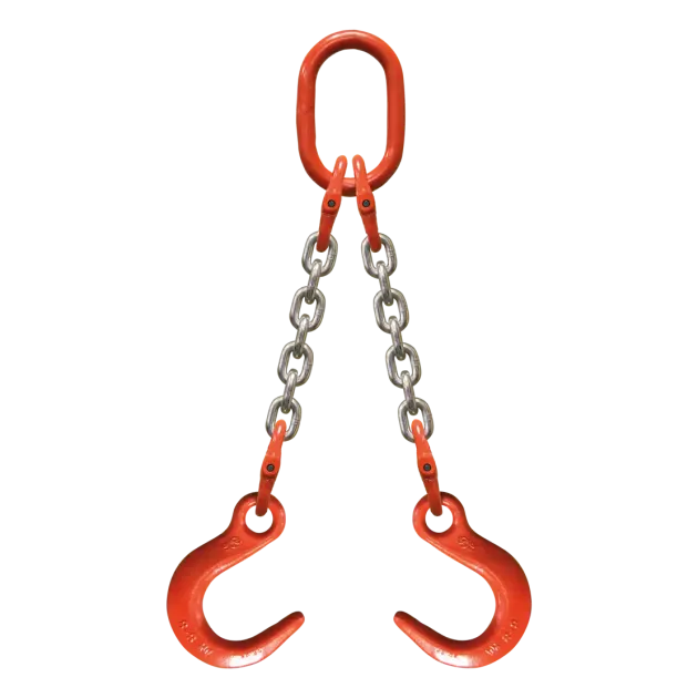 2-Strang Anschlagkette GK8 mit Weitmaulhaken