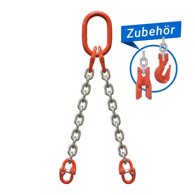 2-Strang Anschlagkette GK8 mit Verbindungsglied
