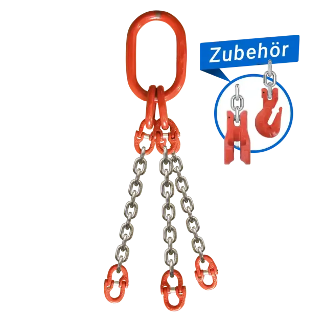 3-Strang Anschlagkette GK8 mit Verbindungsglied