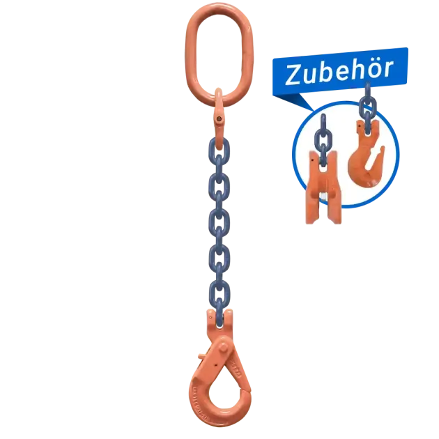 1-Strang Anschlagkette GK10 mit Sicherheitslasthaken