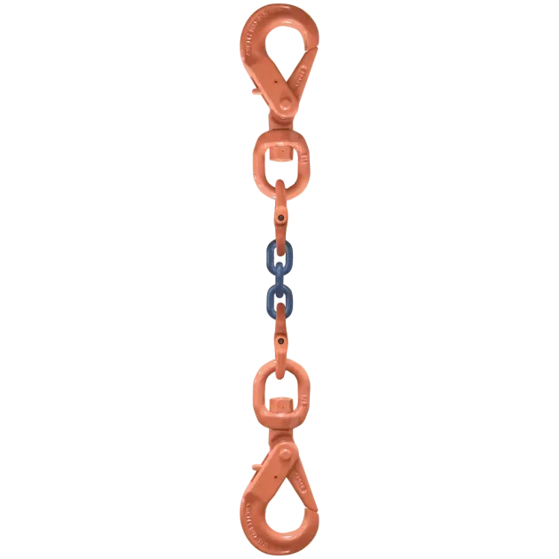 1-Strang Anschlagkette GK10 mit Wirbelhaken beidseitig