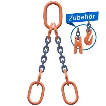2-Strang Anschlagkette GK10 mit Ovalösen beidseits