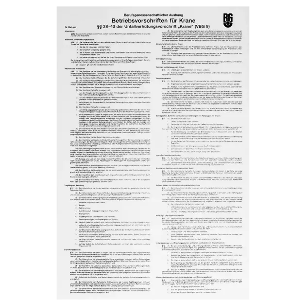 Zubehör-Tafeln Typ WT0 für Elektrokettenzüge