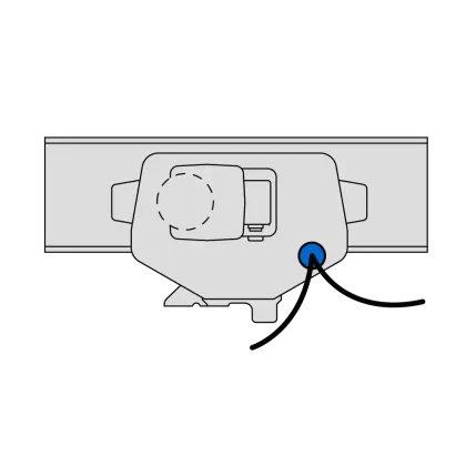 Mitnehmerarm Fahrwerk für Stromzufuhr