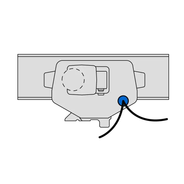 Mitnehmerarm Fahrwerk für Stromzufuhr